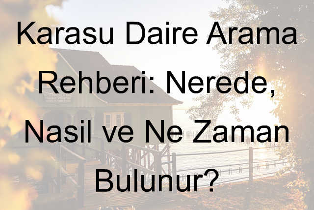 karasu daire arama