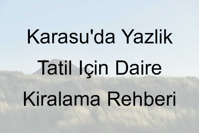karasu daire kiralama